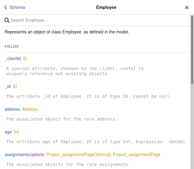 GraphiQL documentation explorer example employee