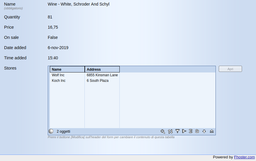 RelationSheetImport Product form