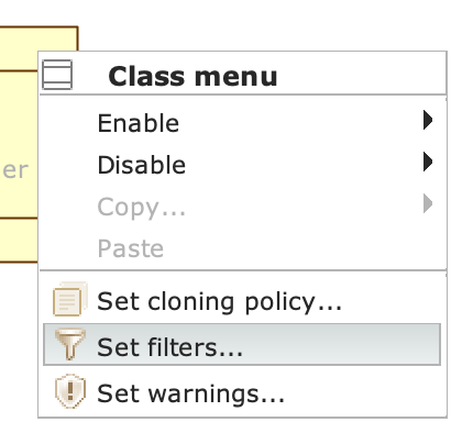 Create a class filter