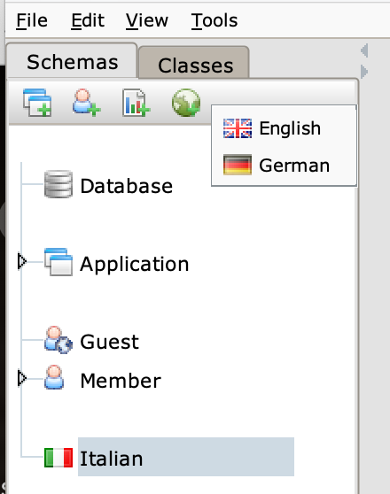 Aggiungere un Localization Schema