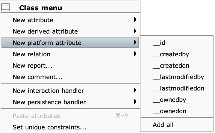 Enable a platform attribute