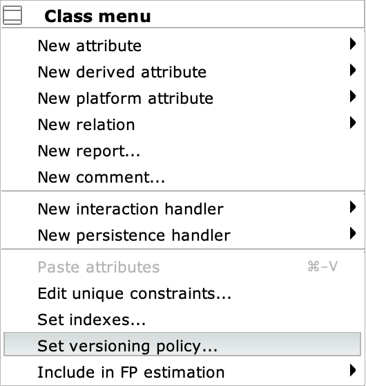 Enabling versioning