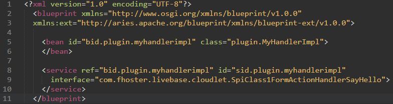 OSGi blueprint example