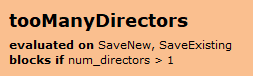 Warning too many directors